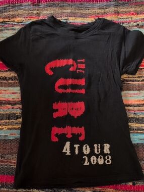 *VINTAGE* AUTHENTIC The Cure 2008 Tour Black Graphic Tee